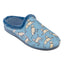 Coco - All Over Dog Print Mule Slipper - Denim Blue