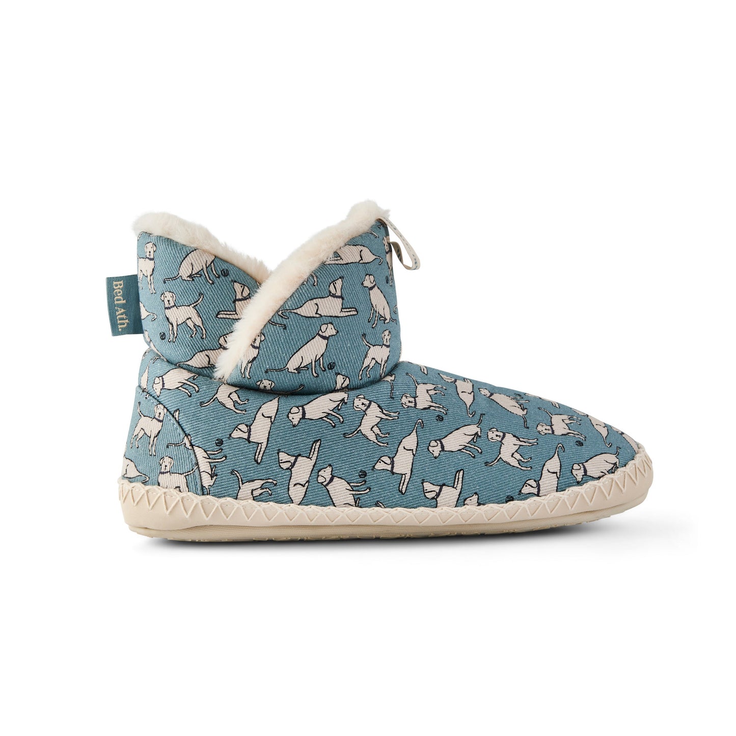 Lily - All Over Dog Print Slipper Boot - Denim