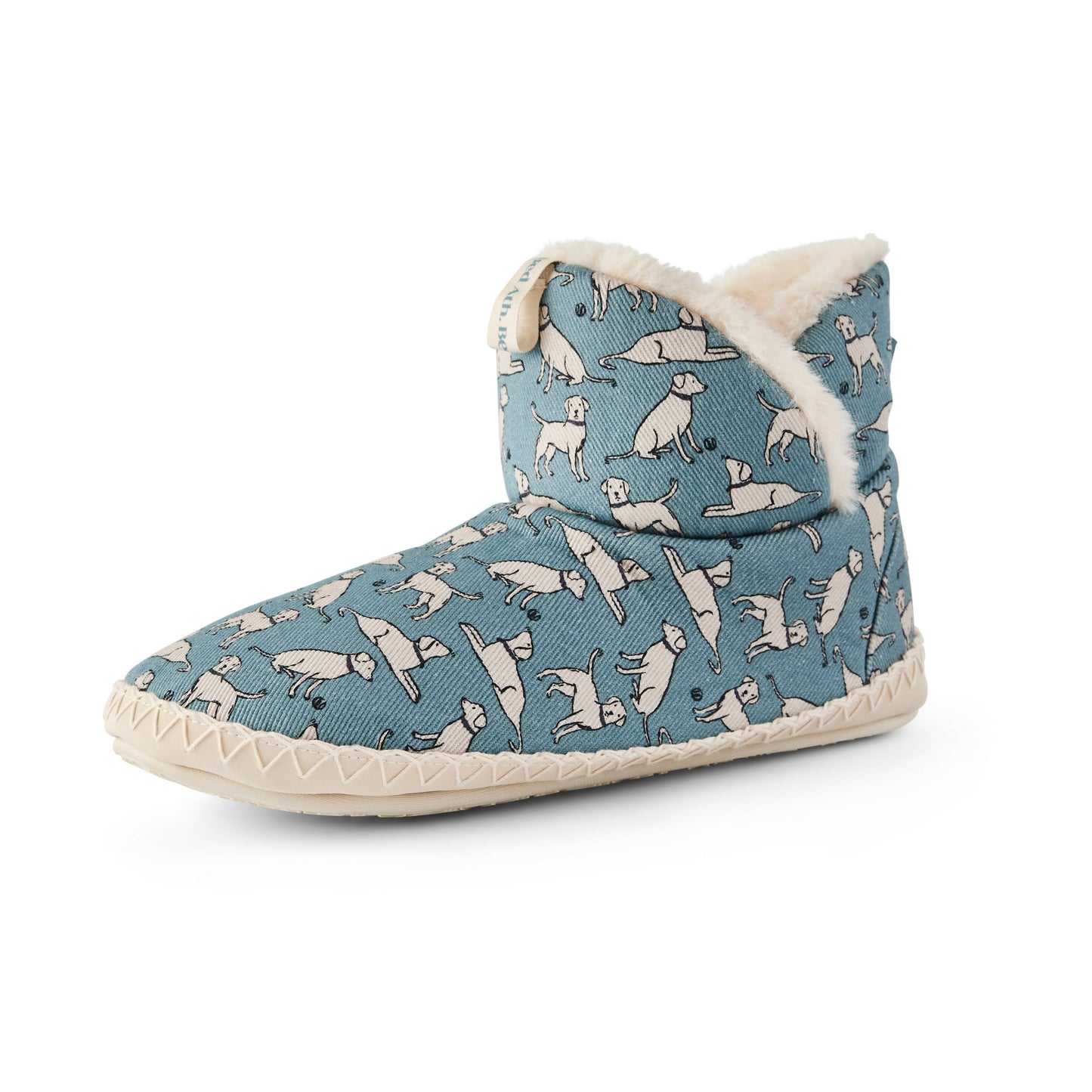 Lily - All Over Dog Print Slipper Boot - Denim