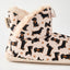 Lily - All Over Dog Print Slipper Boot - Beige
