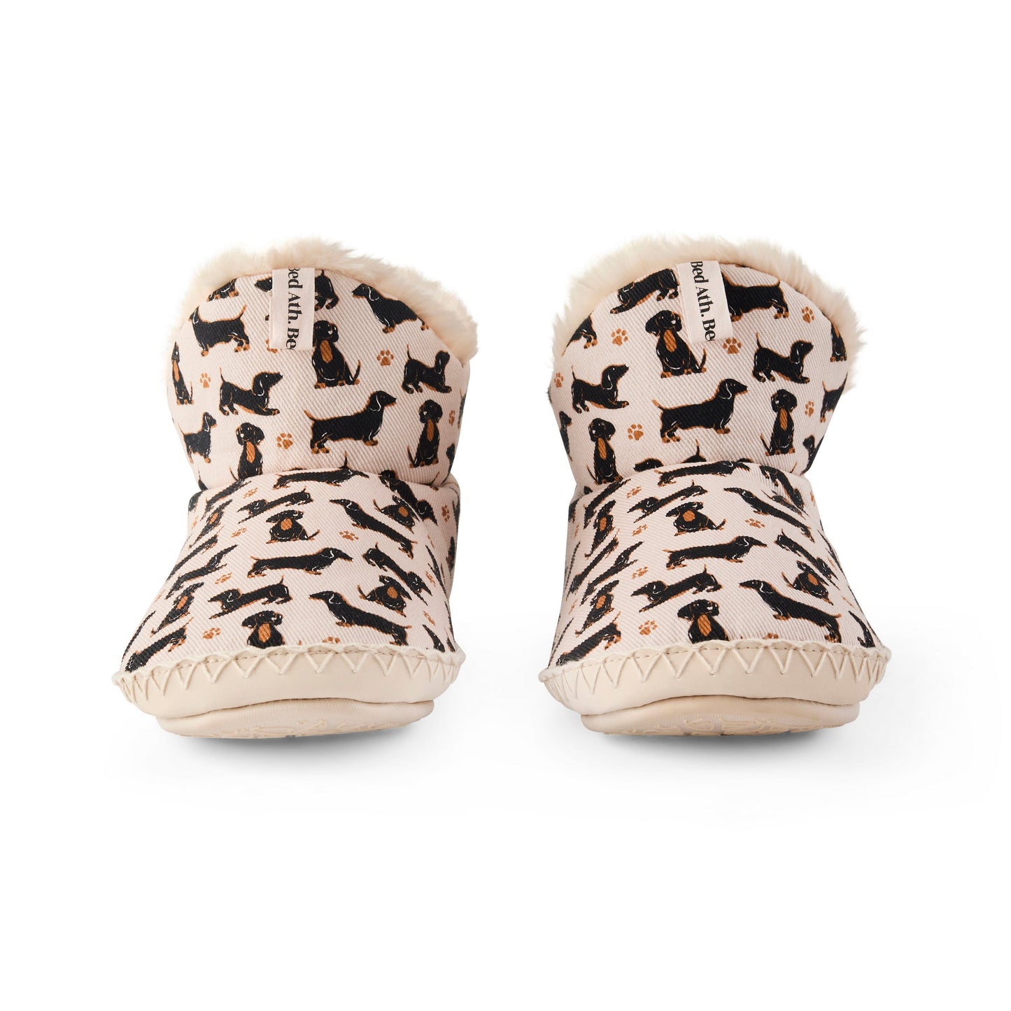 Lily - All Over Dog Print Slipper Boot - Beige
