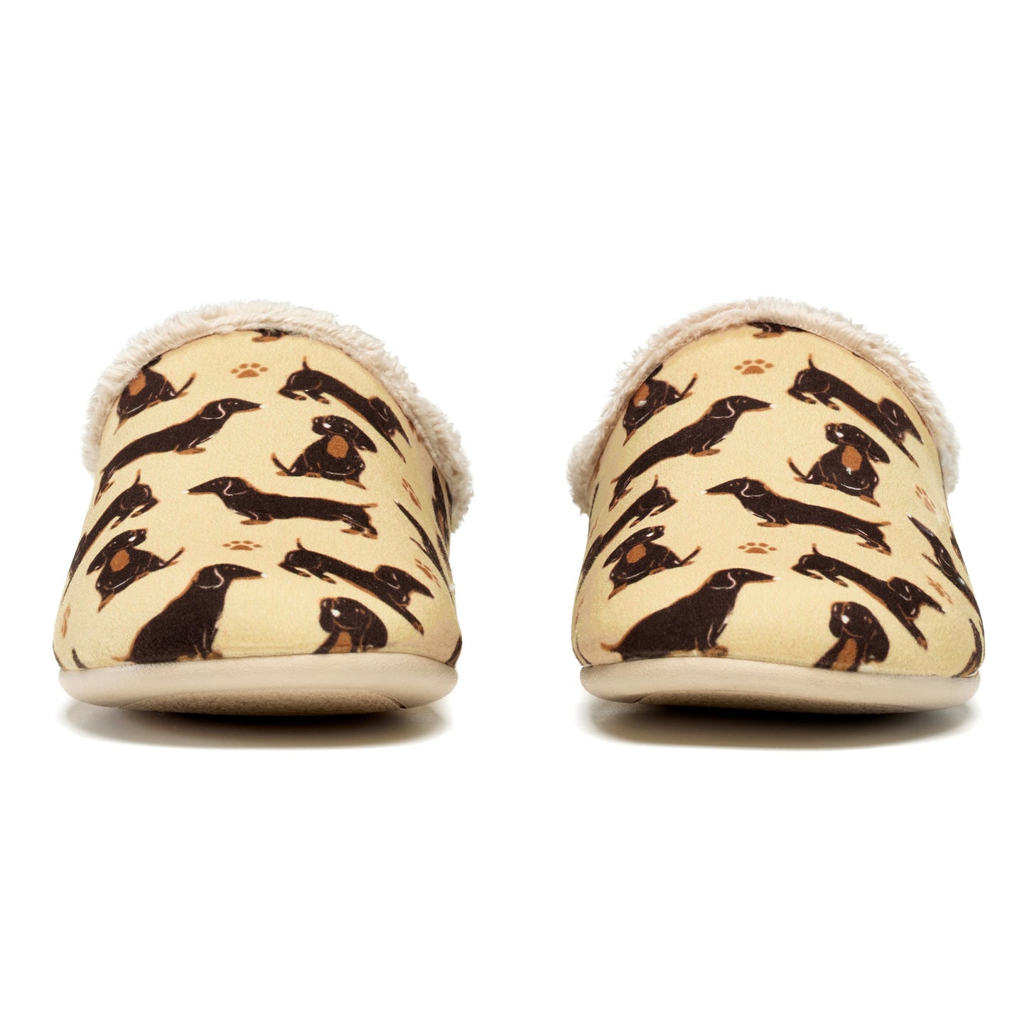 Coco - All Over Dog Print Mule Slipper - Beige