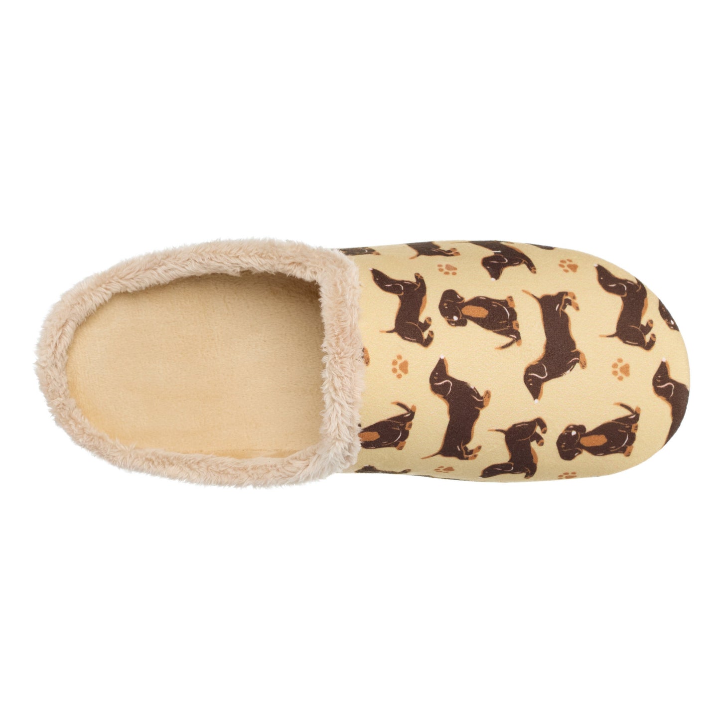 Coco - All Over Dog Print Mule Slipper - Beige