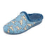 Coco - All Over Dog Print Mule Slipper - Denim Blue