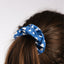 Organic Cotton Hair Scrunchie Blue Polka Dot