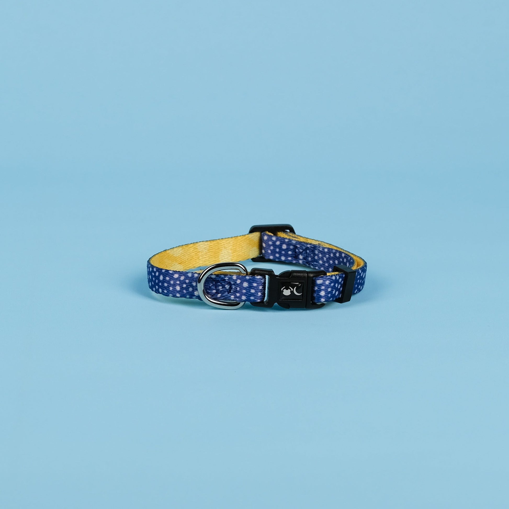 Blue Polka Dot Minnie Dog Collar for small dogs