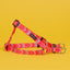 red and blue chevron step in dog harness for large dogs