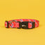 red chevron dog collar for medium dogs