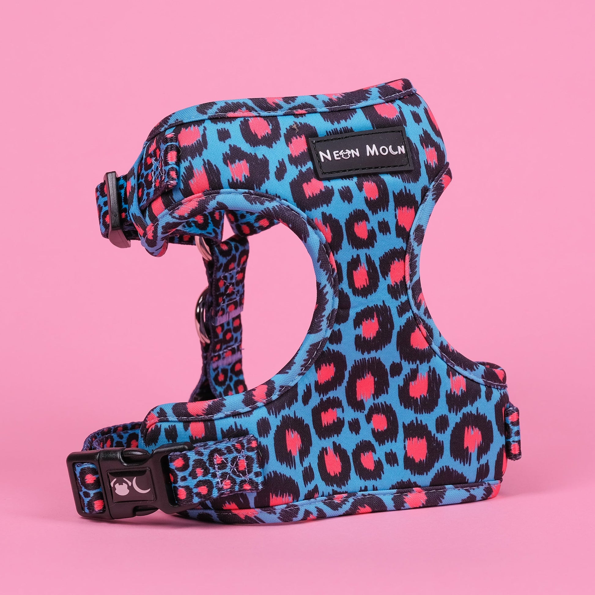 Blue Leopard Print Willow Mesh Harness
