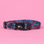 Blue Leopard Print Willow Dog Collar